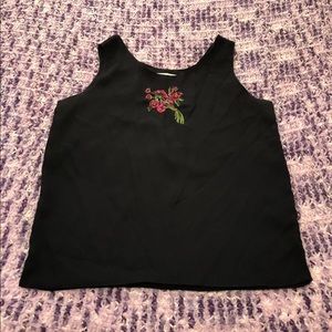 SK & Company Black Top w/Embroidery Sz 12